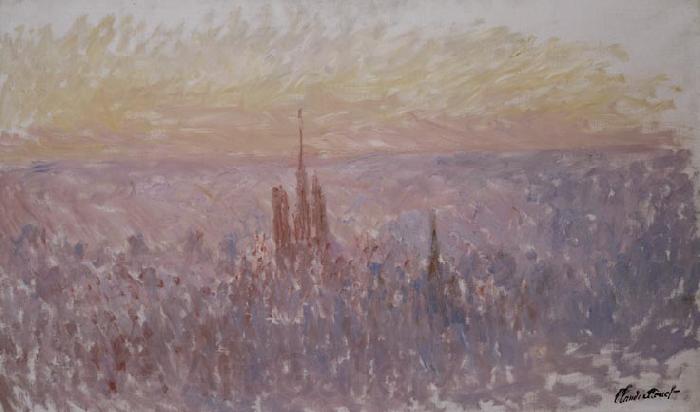 Claude Monet Vue generale de Rouen Spain oil painting art